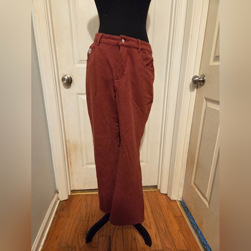 Quacker Factory Women's Boot Cut Jeans in Brown
